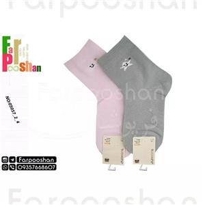 جوراب دخترانه مدل ستاره کد 4-05057 بسته 2 عددی