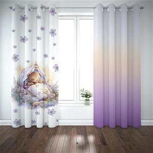 پرده پانچ مدل sleepy bear کهکشانی سایز 280x140 سانتی متر 