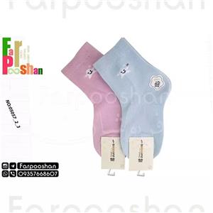 جوراب دخترانه مدل ستاره کد 3-05057  بسته 2 عددی