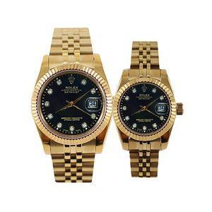 ست ساعت مچی عقربه ای  زنانه و مردانه مدل دیت جاست