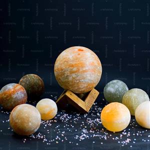 سنگ نمک دکوری مدل گوی مجموعه سه عددی