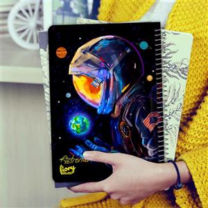 دفتر مشق 100 برگ مستر راد مدل فضانورد طرح کهکشانی کد Galaxy 2183