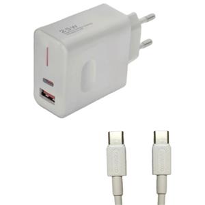 شارژر دیواری 25 وات ترانیو مدل T-EU6C به همراه کابل USB-C