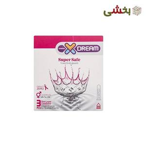 کاندوم ایکس دریم مدل بسیار ایمن XDREAM super safe بسته 3 عددی X Dream Super Safe Condom 3pcs