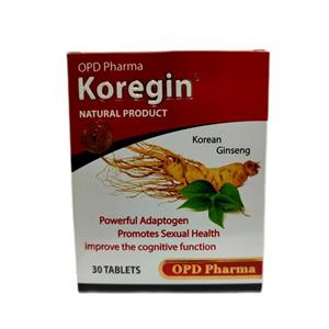 قرص جینسینگ کورجین Koregin او پی دی فارما بسته 30 عددی