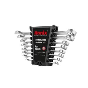 آچار یک سر تخت یک سر رینگ رونیکس مدل RH-2101 مجموعه 8 عددی
