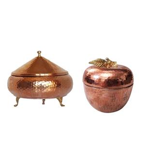 قندان مسی مدل سیب کد HS55 بسته 2 عددی