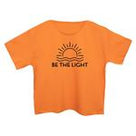 کراپ‌تی شرت آستین کوتاه زنانه مدل نور و خورشید رنگ نارنجی