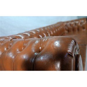 مبل انتظار دو نفره هلکو مدل چستر دو قالپاقه عسلی