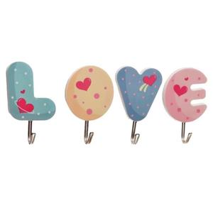 قلاب آویز آشپزخانه هوک مدل لاو مجموعه 4 عددی