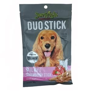 اسنک تشویقی سگ جرهای مدل Milky Strawberry Stick وزن 50 گرم