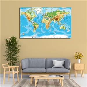 تابلو شاسی مدل مات طرح نقشه جهان 