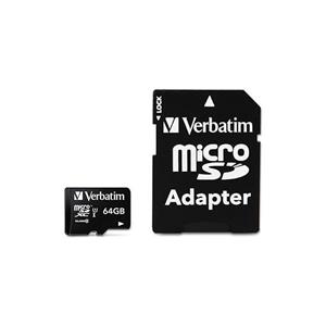 کارت حافظه Micro SDXC ورباتیم مدل Premium کلاس 10 UHS-I سرعت 90MB/S ظرفیت 64 گیگابایت به همراه آداپتور 