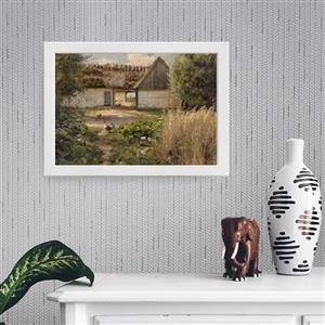 تابلو یاسین دکوراتیو مدل اقامتگاه حیوانات روستایی کد ysw404