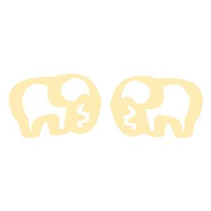 گوشواره طلا 18 عیار زنانه الن نار طرح فیل مدل N5165 