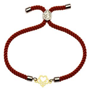 دستبند طلا 18 عیار زنانه الن نار مدل قلب سلطنتی کد ELN1205 