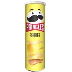 چیپس پرینگلز pringles مدل پنیری چیزی چیز cheesy cheese وزن 165 گرم