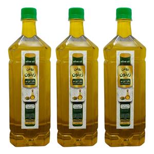 روغن زیتون بکر بی بو - 1 لیتر بسته 3 عددی