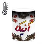 ماگ حرارتی کاکتی مدل اسم آنیکا طرح سنتی گل و بته کد mgh43912