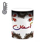 ماگ حرارتی کاکتی مدل اسم آسمان طرح سنتی گل و بته کد mgh43621