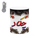 ماگ حرارتی کاکتی مدل اسم چکاد طرح سنتی گل و بته کد mgh44729