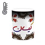 ماگ حرارتی کاکتی مدل اسم کیسان طرح سنتی گل و بته کد mgh46650