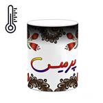 ماگ حرارتی کاکتی مدل اسم پرمیس طرح سنتی گل و بته کد mgh44387