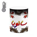 ماگ حرارتی کاکتی مدل اسم سالویا طرح سنتی گل و بته کد mgh45506