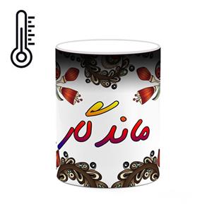 ماگ حرارتی کاکتی مدل اسم ماندگار طرح سنتی گل و بته کد mgh46984