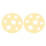 گوشواره طلا 18 عیار زنانه الن نار مدل 5224 طرح ستاره و دایره