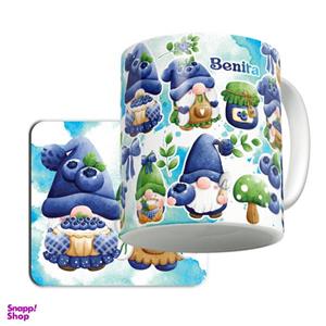 ماگ لاژید مدل اسم بنیتا  طرح کارتونی به همراه زیر لیوانی