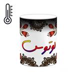 ماگ حرارتی کاکتی مدل اسم لوتوس طرح سنتی گل و بته کد mgh46912