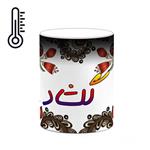 ماگ حرارتی کاکتی مدل اسم گلشاد طرح سنتی گل و بته کد mgh46798