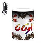 ماگ حرارتی کاکتی مدل اسم اوتانا طرح سنتی گل و بته کد mgh43931