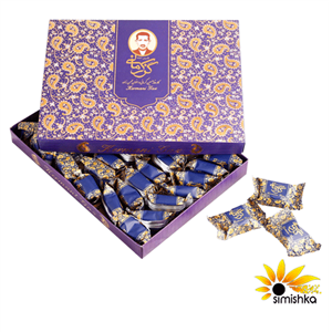 گز لقمه مخلوط پسته و بادام 28 درصد گز کرمانی - 450 گرم