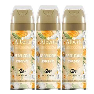 اسپری بدن زنانه آلبرتا مدل دی کی ان وای حجم 200 میلی لیتر مجموعه 3 عددی