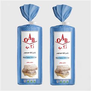 رایس کیک جو دوسر بدون روغن  ا ا ب - 100 گرم بسته 2 عددی