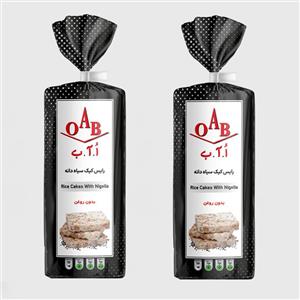 رایس کیک سیاه دانه بدون روغن  اُ آ ب - 100 گرم بسته 2 عددی