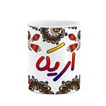 ماگ کاکتی مدل اسم اریکا طرح سنتی گل و بته کد mgh43565