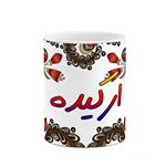 ماگ کاکتی مدل اسم ارکیده طرح سنتی گل و بته کد mgh43488