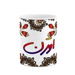 ماگ کاکتی مدل اسم اوژن طرح سنتی گل و بته کد mgh43942