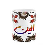 ماگ کاکتی مدل اسم الین طرح سنتی گل و بته کد mgh43750