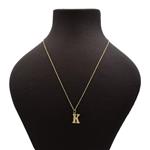 گردنبند طلا 18 عیار زنانه طلای کامک مدل حرف انگلیسی K