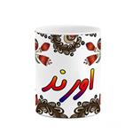 ماگ کاکتی مدل اسم اورند طرح سنتی گل و بته کد mgh43936