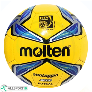 توپ فوتسال مولتن دوخت Molten Vantaggio4800 Soccer Ball 4 Yellow Blue 