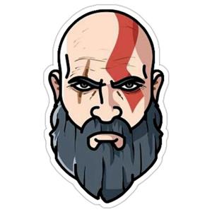 استیکر لپ تاپ طرح god of war مدل gm15 