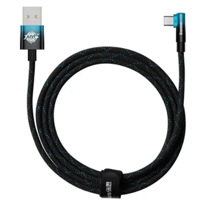 کابل گیمینگ باسئوس 2متر Baseus MVP2ELBOW USB TO TYPE C 100W مدل CAVP000521 