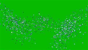 فوتیج پرده سبز انفجار کانفتی پاستیلی آبی رنگ