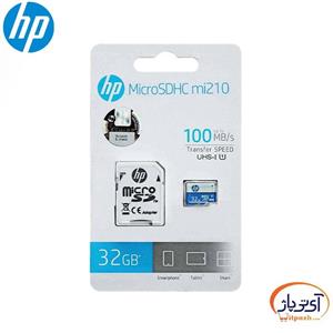 کارت حافظه اچ پی U1 UHS-I ظرفیت 32 گیگابایت سرعت 100m/s به همراه با آداپتور SD