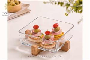 ظرف سرو لیمون مدل پایه چوبی کد RM2163